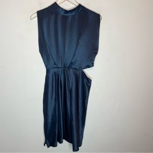 Zara Satin Effect Cut Out Dress. Size Small
